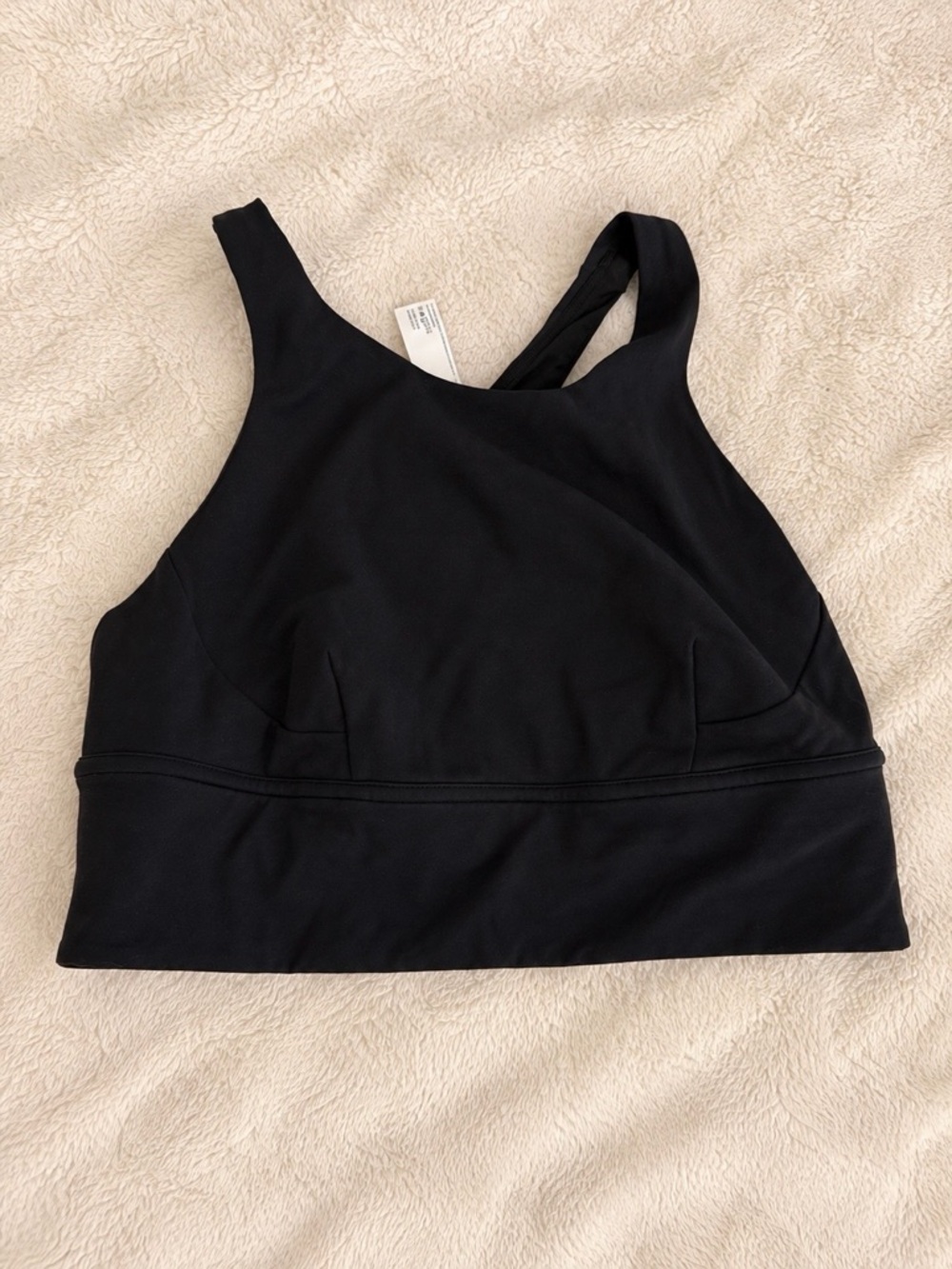 lululemon athletica Black High-Neck Cropped Sports Bra